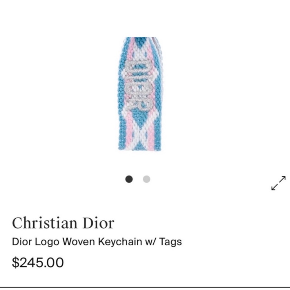 New Sealed Dior Blue and Pink Woven Keychain - Picture 4 of 6
